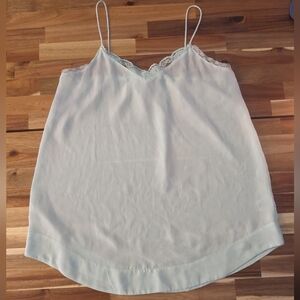 Frenchi mint lace tank top